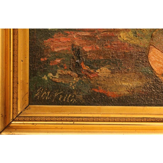 Unknown, Expressionist Figure with Guitar, 1900s-1910s, Oil on Panel, Framed For Sale - Image 6 of 10