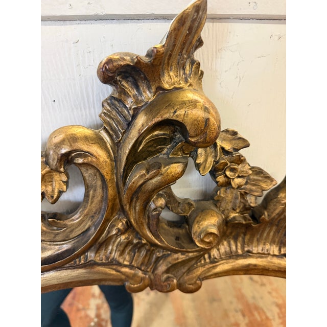 Mid 20th Century Mid 20th Century Ornate Rococo-Style Gilt Mirror For Sale - Image 5 of 6
