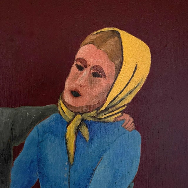 Oto Dobovišek, Naive Art Diptych, Oils on Hardboard, 1970s, Framed, Set of 2 For Sale - Image 11 of 13