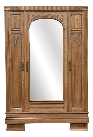Art Deco Oak Wardrobe, 1940s