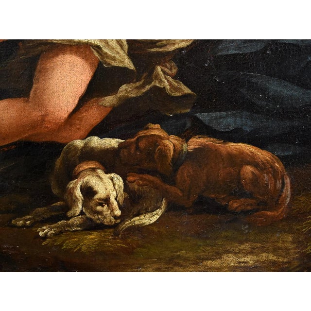 Guillaume Courtois / Il Borgognone, Diana & Cupid, 1650, Oil on Canvas For Sale - Image 6 of 15