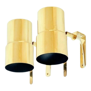 1960s Scandinavian Hans-Agne Jakobsson Brass Wall Lights/Sconces - Model v-324 - a Pair