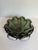 1960s Murano Style Olive Green Bullicante Art Glass Bowl Trinket Dish Ashtray For Sale - Image 5 of 10