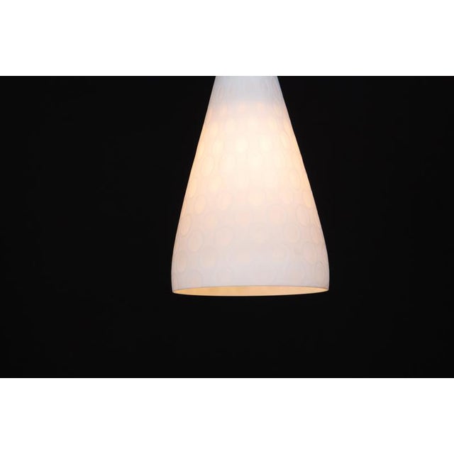 Gold Small Pendant Light attributed to Gangkofner for Peill & Putzler, Germany, 1950s For Sale - Image 8 of 10