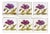 Antique Art Nouveau Floral Ceramic Tiles, 1890s, Set of 6 For Sale