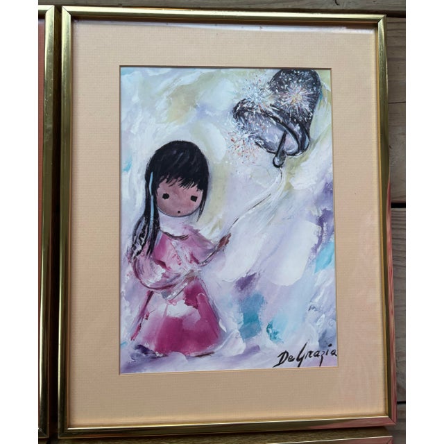 Vintage Ted DeGrazia Framed Print Collection, Set of 6 Southwestern Folk Art Works For Sale - Image 11 of 11
