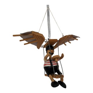 Vintage Wooden Flying Man For Sale