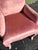 Hollywood Regency Pink Velvet Accent Chair Pair For Sale - Image 9 of 11
