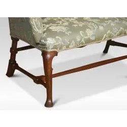 Queen Ann Style Walnut Framed Settee, 1890s For Sale - Image 4 of 8