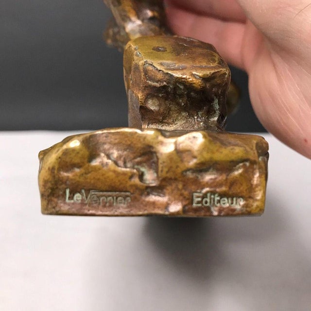 Metal Le Faguays, Sailor Pilot, Bronze For Sale - Image 7 of 9