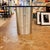 Mid 20th Century Vintage Modernist Round Glass Dining Table With Brushed Aluminum-Look Pedestal Base For Sale - Image 5 of 12