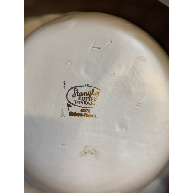 1960s Mid Century Modern 1960’s Stangl Pottery Ashtray Light Blue & Gold For Sale - Image 5 of 6