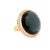 Quartz Black Onyx Diamond 18k Yellow Gold Double Halo Cocktail Ring, Size 6.5 For Sale - Image 4 of 6
