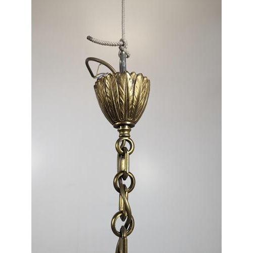 Louis XVI Style Bronze Lantern with Three Lights For Sale - Image 3 of 8