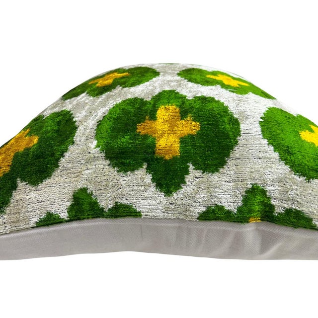 Velvet Silk Cushion Cover with Floral Design, 2000s For Sale - Image 3 of 11