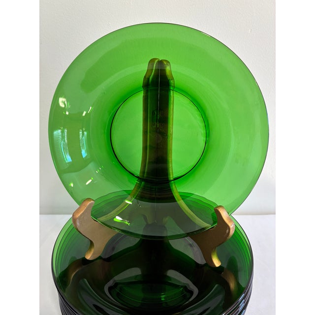 Vintage Emerald Green Glass Bowls - Set of 11 For Sale - Image 4 of 11