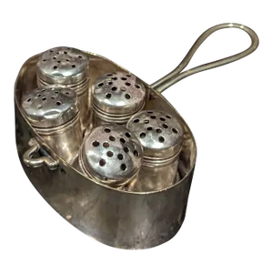 Mid 20th Century Collection of Silver Spice Shakers - Set of 6