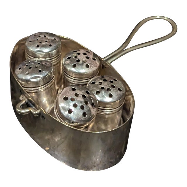 Vintage Silver Spice/Salt Shakers -6 Pieces For Sale