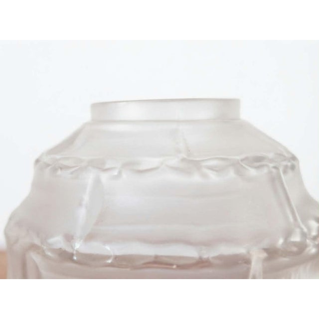Vintage Ball Vase in Molded Pressed Glass by André Hunebelle, 1920s For Sale - Image 3 of 5