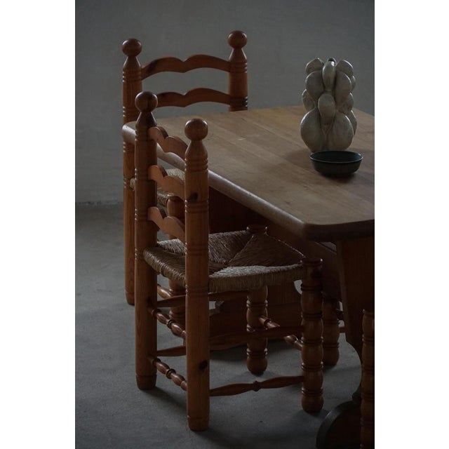 Modern Brutalist French Chairs in the style of Charles Dudouyt, 1960s, Set of 6 For Sale - Image 13 of 18