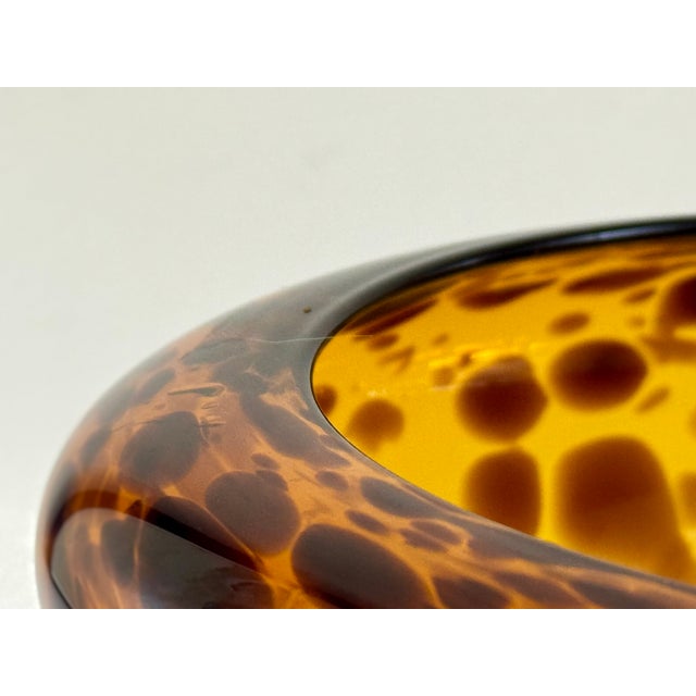 Glass 1970’s Italian Blown Tortoise Shell Glass For Sale - Image 7 of 12