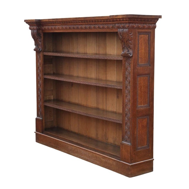 An attractive 19th-century oak bookcase with lovely age, colour, and patina. A rare decorative find that features...