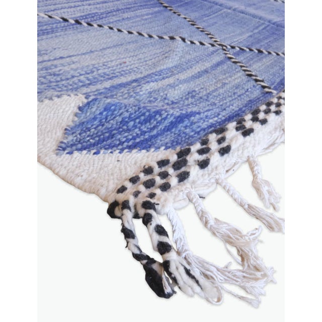 Textile Contemporary Moroccan Flatweave Rug - 10.9 X 6.3 Ft For Sale - Image 7 of 8