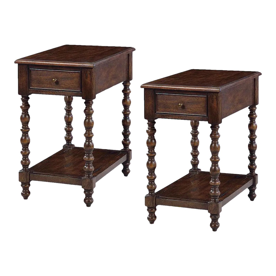 Pair of Jacobean Style Side Tables Chairish