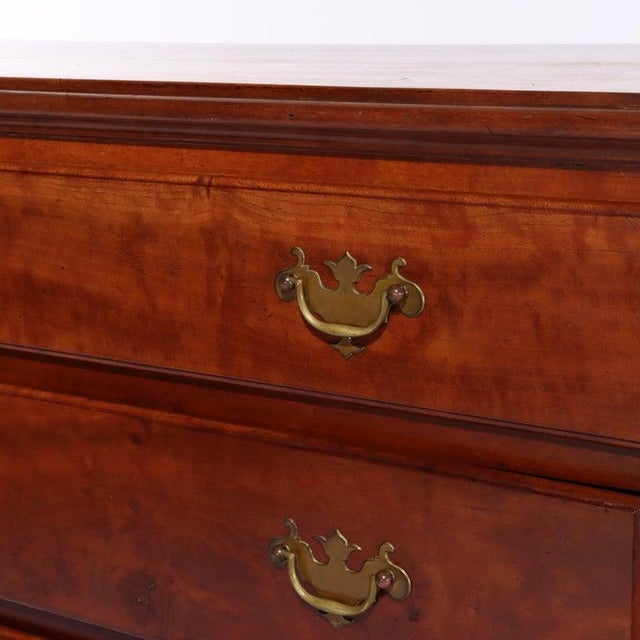 Antique Chippendale Cherry Graduated 4-Drawer Chest C1800 For Sale - Image 4 of 13