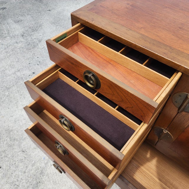 Wood Edward Wormley for Dunbar Sideboard Bar 1950s For Sale - Image 7 of 18