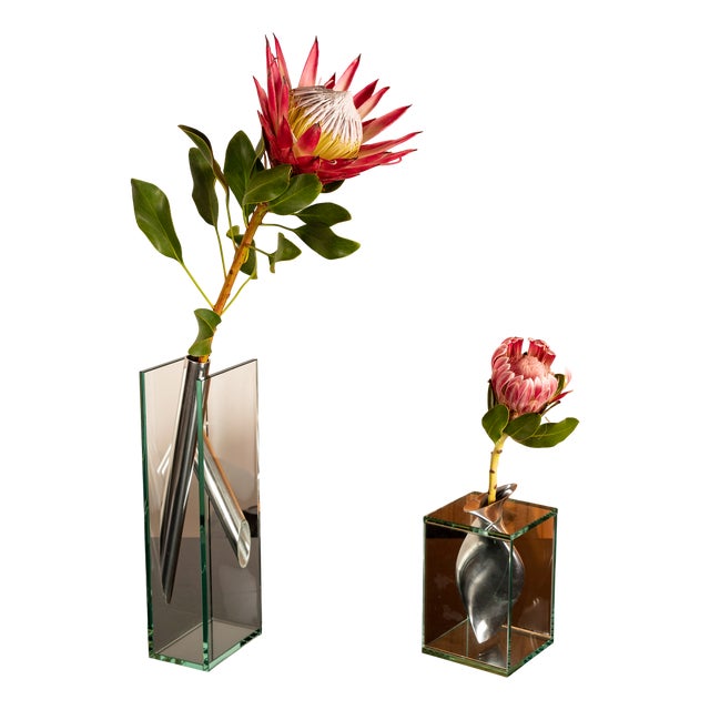 Flower Vases by Lisa Mori, 1980s, Set of 2 For Sale