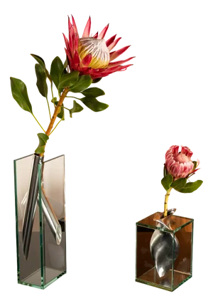 Flower Vases by Lisa Mori, 1980s, Set of 2