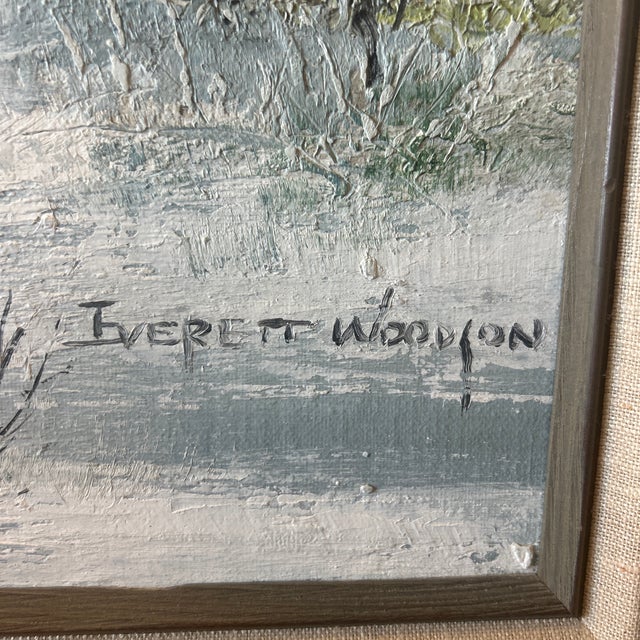 Mid 20th Century Mid 20th Century Everett Woodson Oil on Canvas American Painter 1933-2016 For Sale - Image 5 of 7