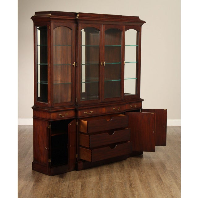 Henkel Harris Regency Style Mahogany Breakfront China Cabinet For Sale - Image 9 of 18