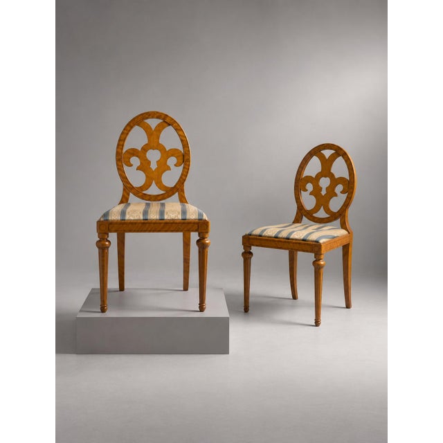 Wood Swedish Grace Side Chairs in Birch with Sculptural Openwork Back, 1920s, Set of 2 For Sale - Image 7 of 7