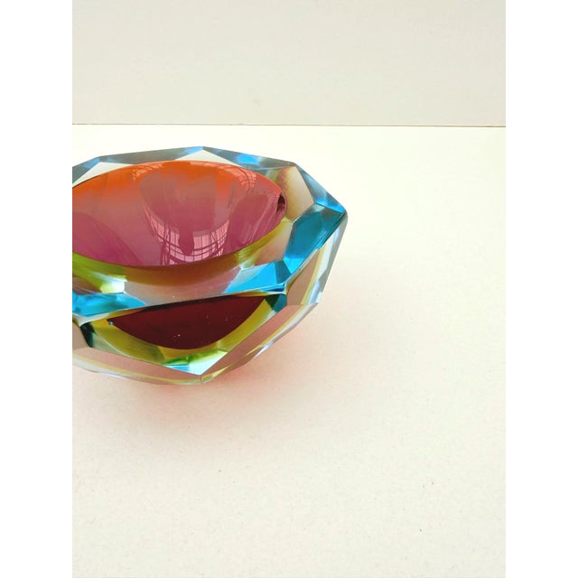 Sommerso Murano Trinket Tray in Blown Glass, Italy, 1960 For Sale - Image 3 of 8