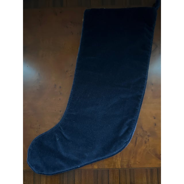 Found at an estate by the U.S. Capital, this vintage needlepoint stocking is beautiful with its serene message and angelic...