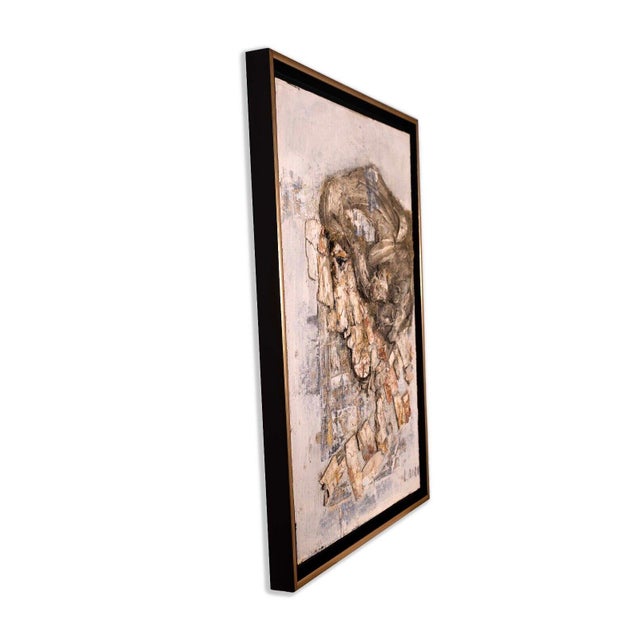 Ljubo Biro Untitled Woman in Profile Signed Acrylic Painting on Masonite 1960s For Sale In Detroit - Image 6 of 12