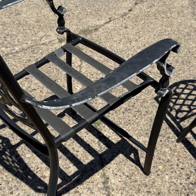 Martha Stewart Living Collection Cast Aluminum High Patio Pool Arm Chairs - Pair For Sale - Image 9 of 11