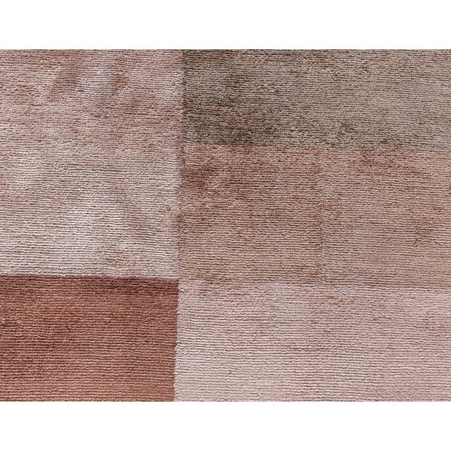 Modern Tibetan “Dune” Design Hand-Knotted Silk Rug by Doris Leslie Blau. Size: 9'0" × 10'2" (274 × 309 cm). Inspired by...