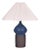 1960s Danish Modern Marianne Starck, Table Lamp, Blue and Brown Stoneware For Sale
