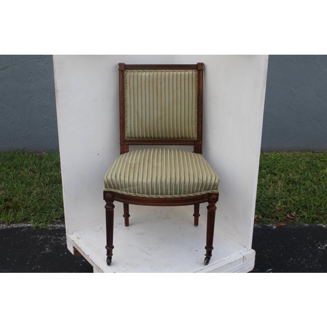 Vintage Neoclassical Style Side Chair For Sale - Image 12 of 13
