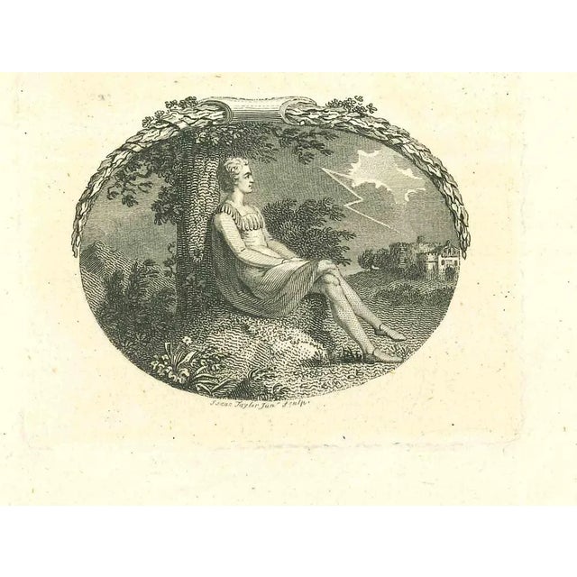 The Rest is an original etching artwork realized by Isaac Taylor for Johann Caspar Lavater's "Essays on Physiognomy,...