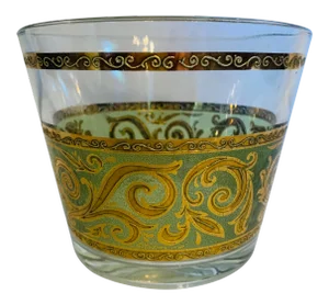 Vintage Culver Ltd. Toledo Green & Gold Ice Bucket