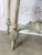 French Louis XVI Painted Gesso & Giltwood Console Table With Shaped Marble Top For Sale - Image 9 of 16