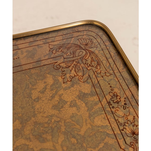 Wood Theodore Alexander Eglomise Hollywood Regency Nightstand For Sale - Image 7 of 18