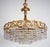 Brass and Lead Crystal Chandelier from Schröder & Co., 1970s For Sale - Image 4 of 12