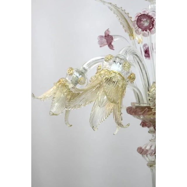 Blown Murano Glass Ca'Rezzonico Floor Lamp with 6 Arms, Italy, 1950s For Sale - Image 13 of 16