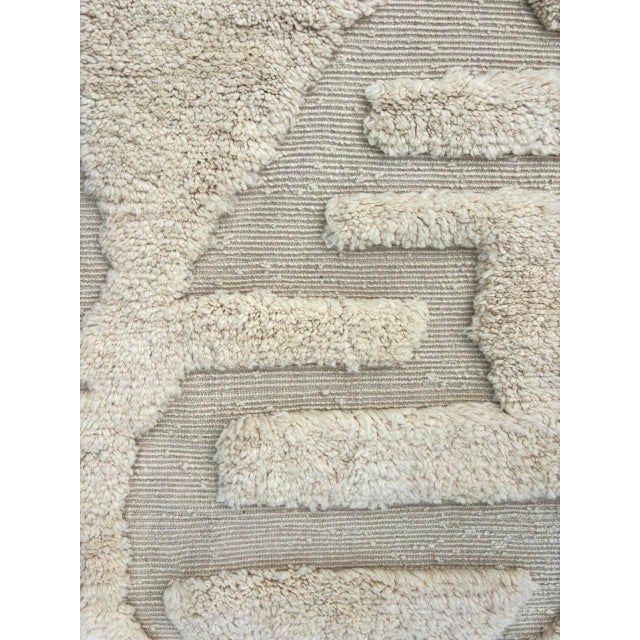 Art Deco Moroccan Modern Hand-Knotted Wool Rug For Sale - Image 3 of 9