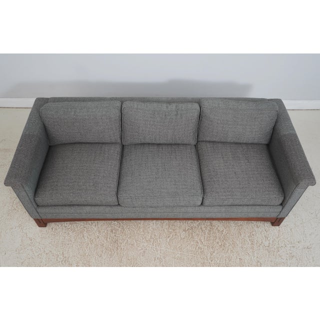 Arts & Crafts Stickley Arts & Crafts Cherry Upholstered Sofa For Sale - Image 3 of 18
